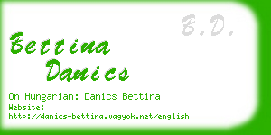 bettina danics business card